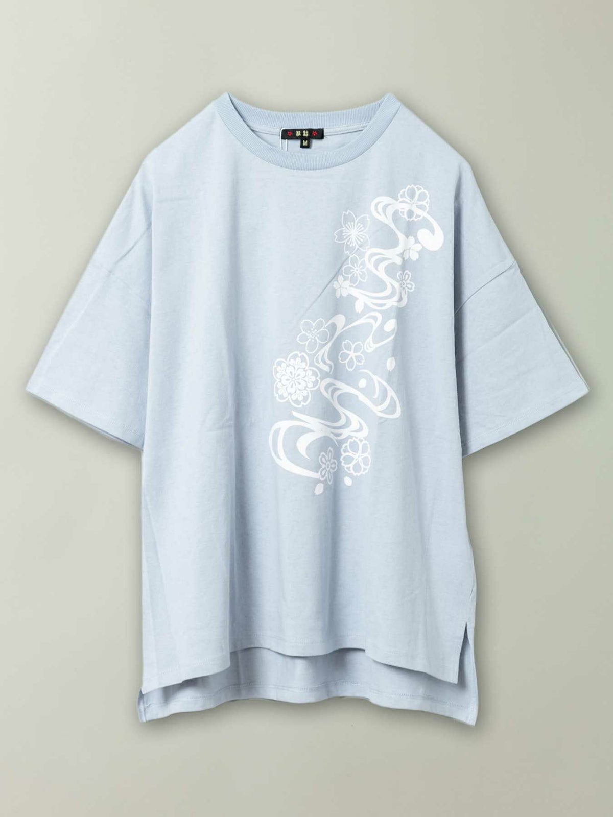 【雅結】桜流水プリントBIGシルエットTシャツ