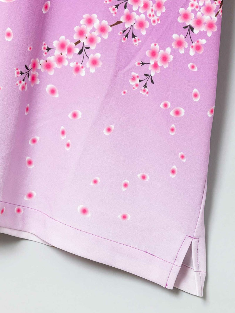 【抜刀娘 -美麗-】“凛：桜吹雪”昇華転写プリント グラデーションシャツ