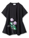 【雅結】“蓮と流水”総刺繍 変形Tシャツ