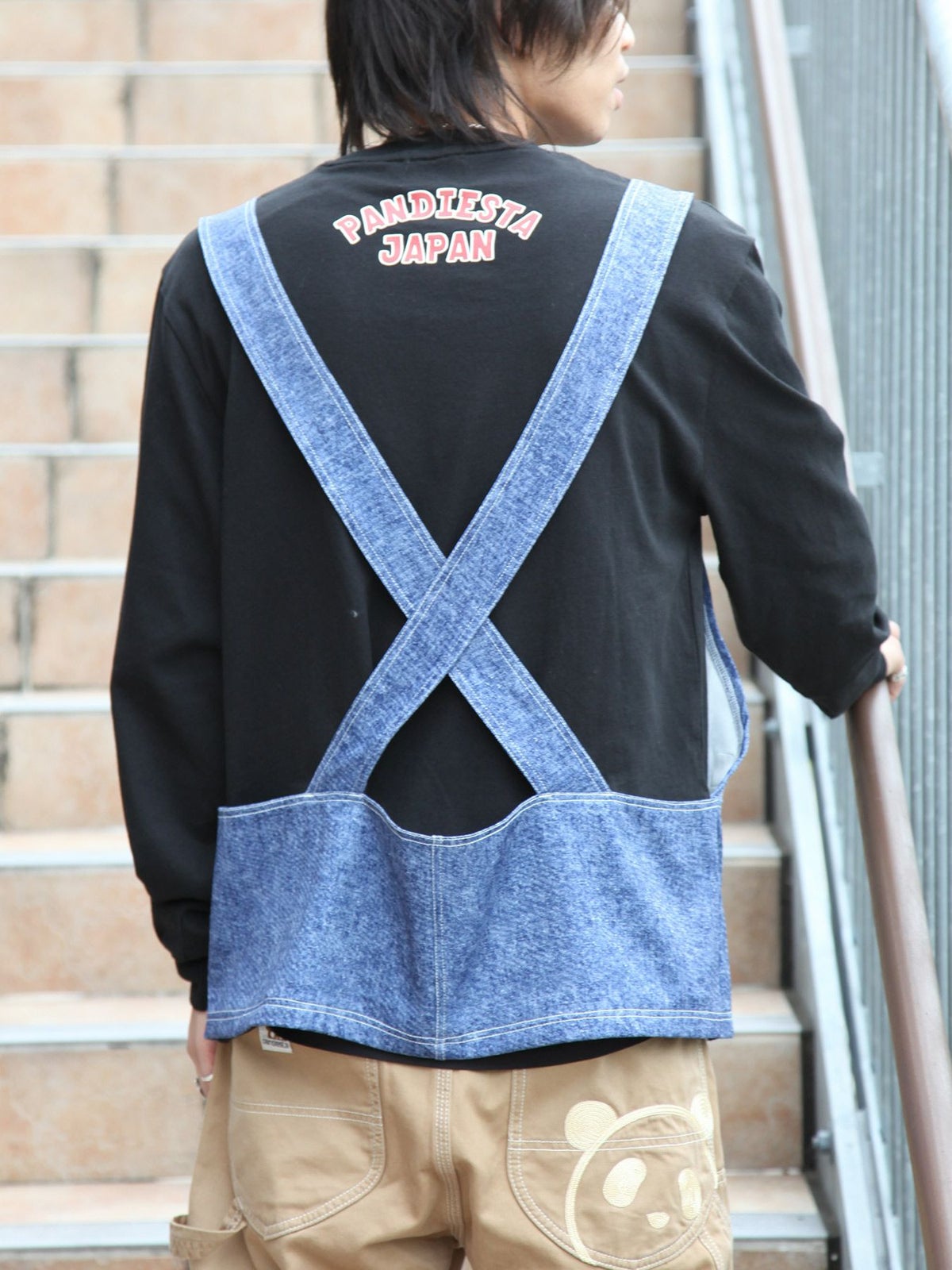【PANDIESTA JAPAN】サロペット風トリックロンT
