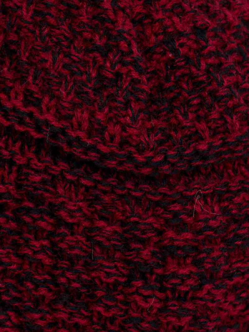 【雅結】トライバル桜刺繍 ツバ付きニット帽