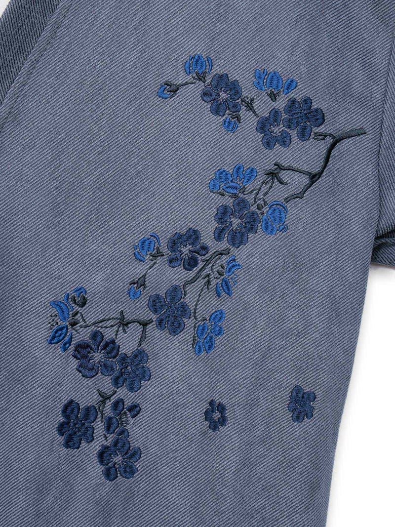 【雅結】桜刺繍カーディガン×ロンTセット