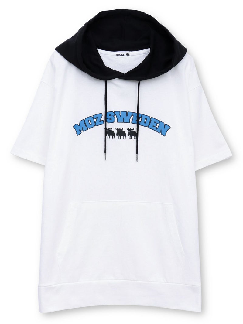 【moz】エルクロゴプリント 半袖Tパーカー〔別注〕