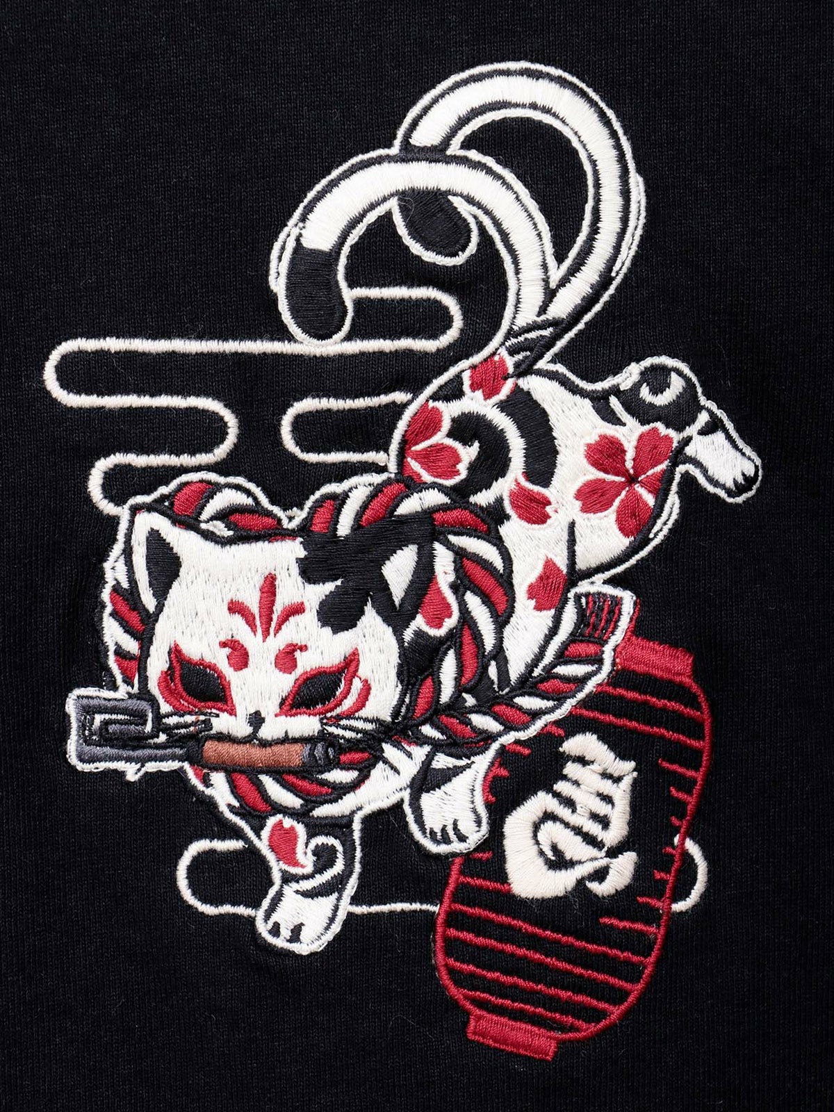 【SUMINEKO】“お参り猫”刺繍入りロンT