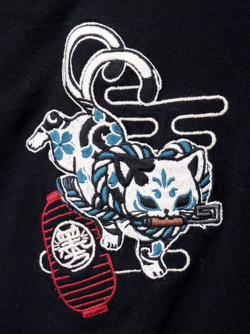 【SUMINEKO】“お参り猫”刺繍入りロンT