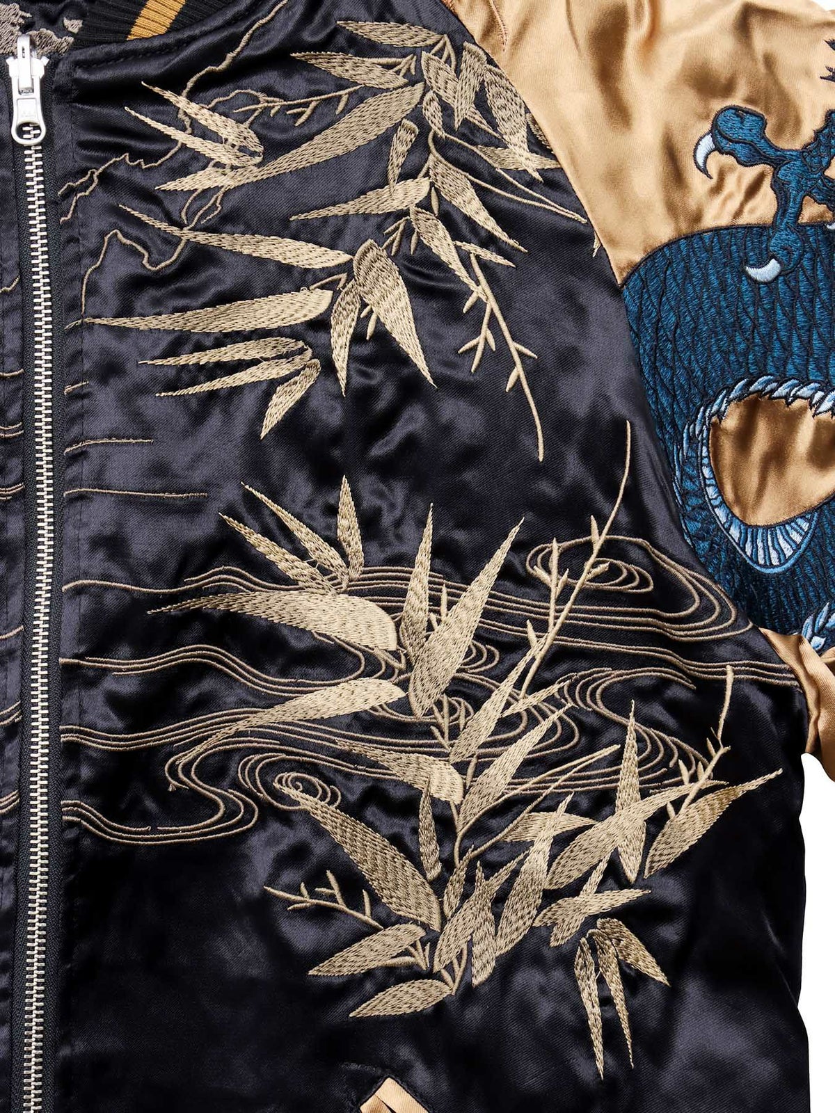 【絡繰魂・頂】“四神と麒麟”総刺リバーシブルスカジャン〔別注〕