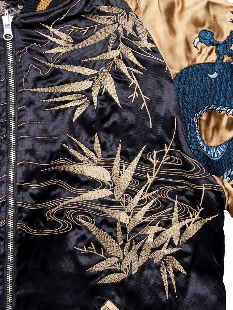 【絡繰魂・頂】“四神と麒麟”総刺リバーシブルスカジャン〔別注〕