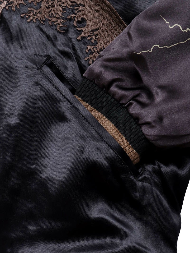 【絡繰魂・頂】“四神と麒麟”総刺リバーシブルスカジャン〔別注〕