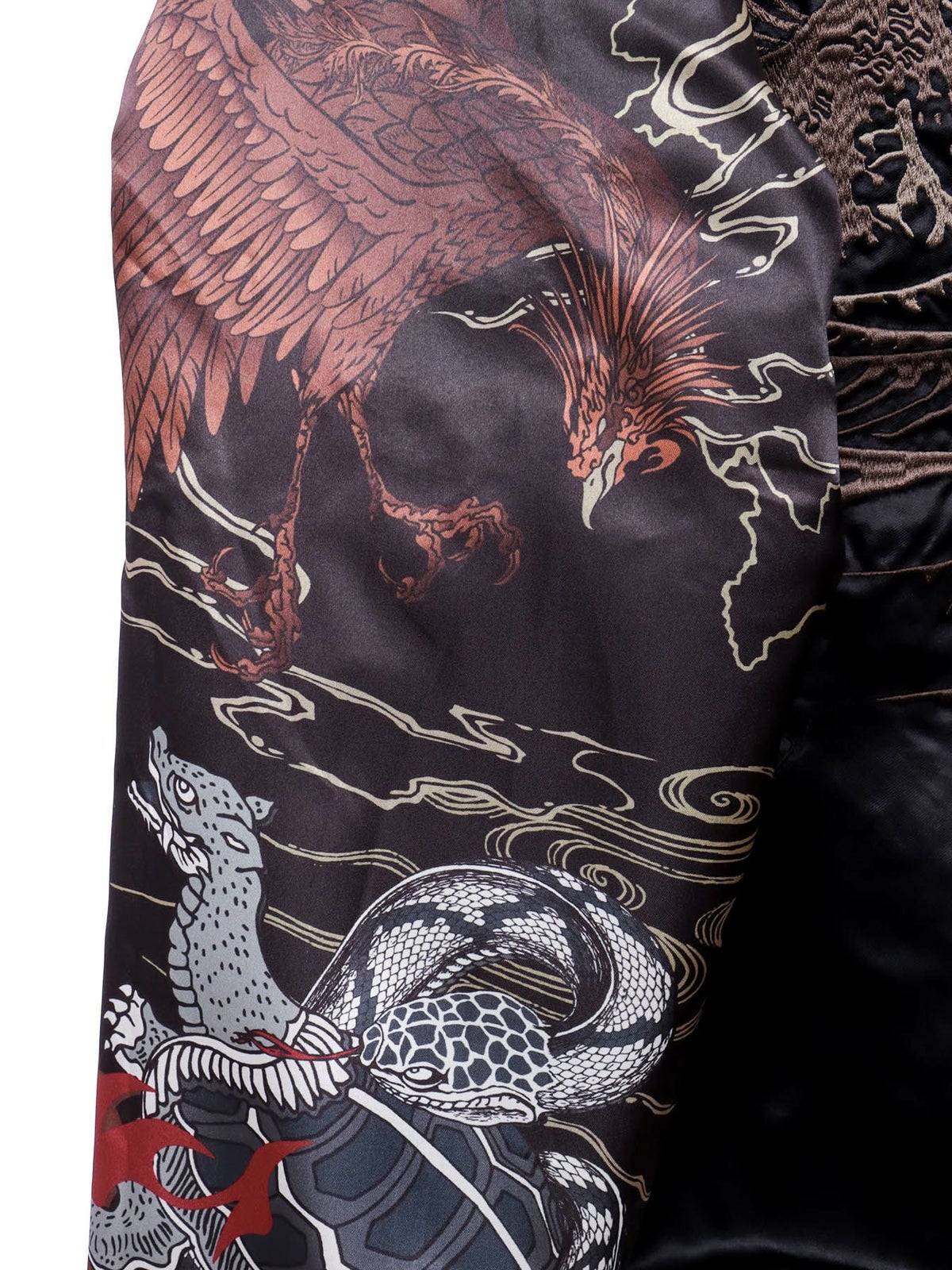 【絡繰魂・頂】“四神と麒麟”総刺リバーシブルスカジャン〔別注〕