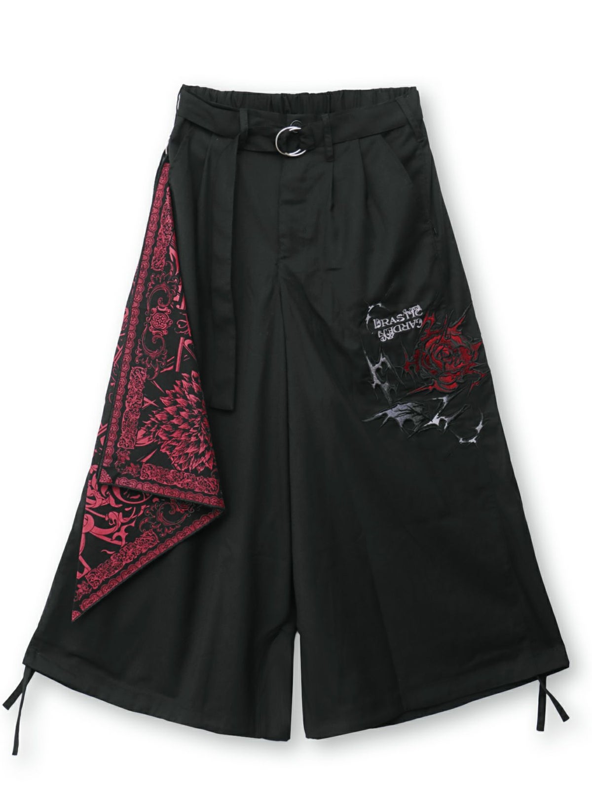 【DRASTIC GARDEN】“稲妻ノ薔薇”総刺繍ワイドパンツ