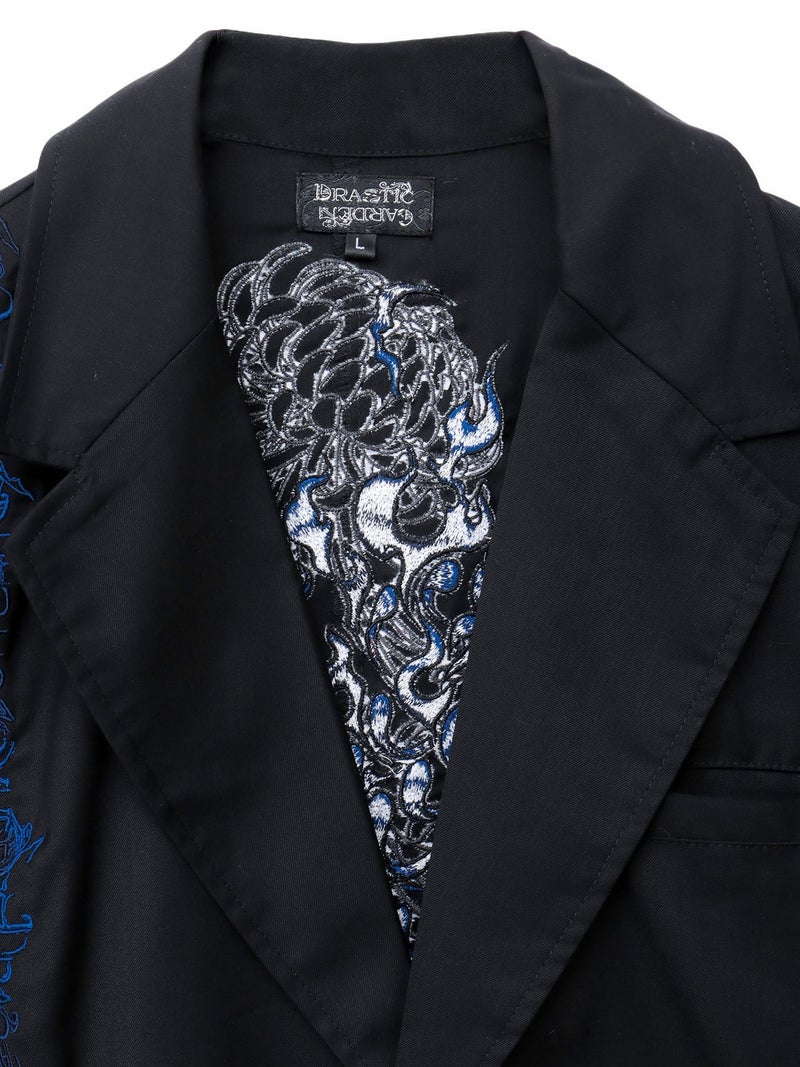 【DRASTIC GARDEN】“火炎ノ菊”総刺繍BIGテーラードジャケット