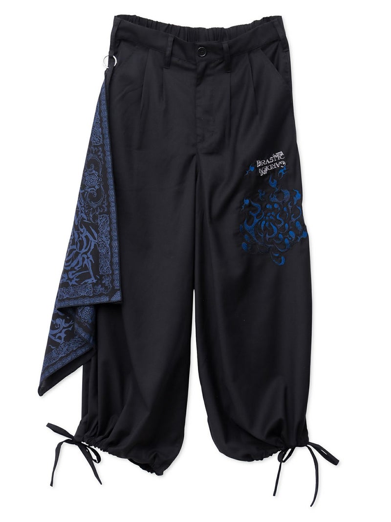 【DRASTIC GARDEN】“火炎ノ菊”総刺繍ワイドパンツ