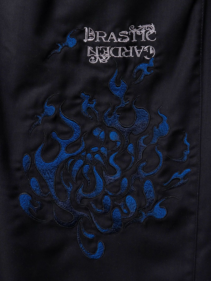 【DRASTIC GARDEN】“火炎ノ菊”総刺繍ワイドパンツ
