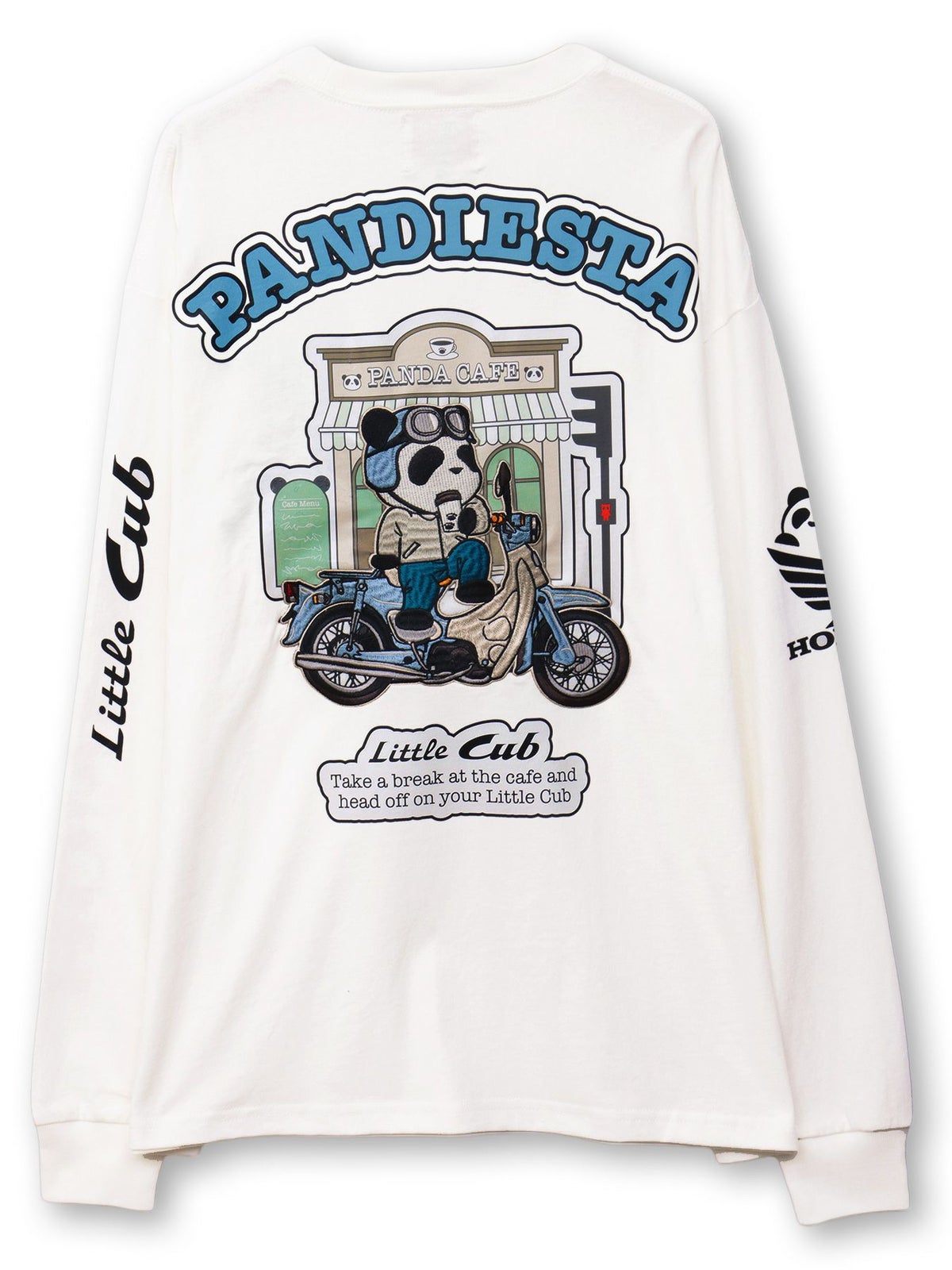 【HONDA×PANDIESTA JAPAN】“LITTLE CUB”刺繍入りロンT
