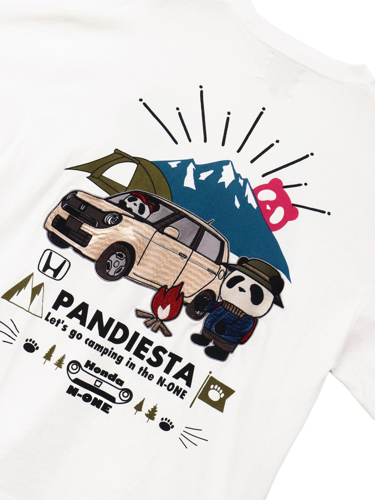 【HONDA×PANDIESTA JAPAN】“N-ONE CAMP”刺繍入りロンT
