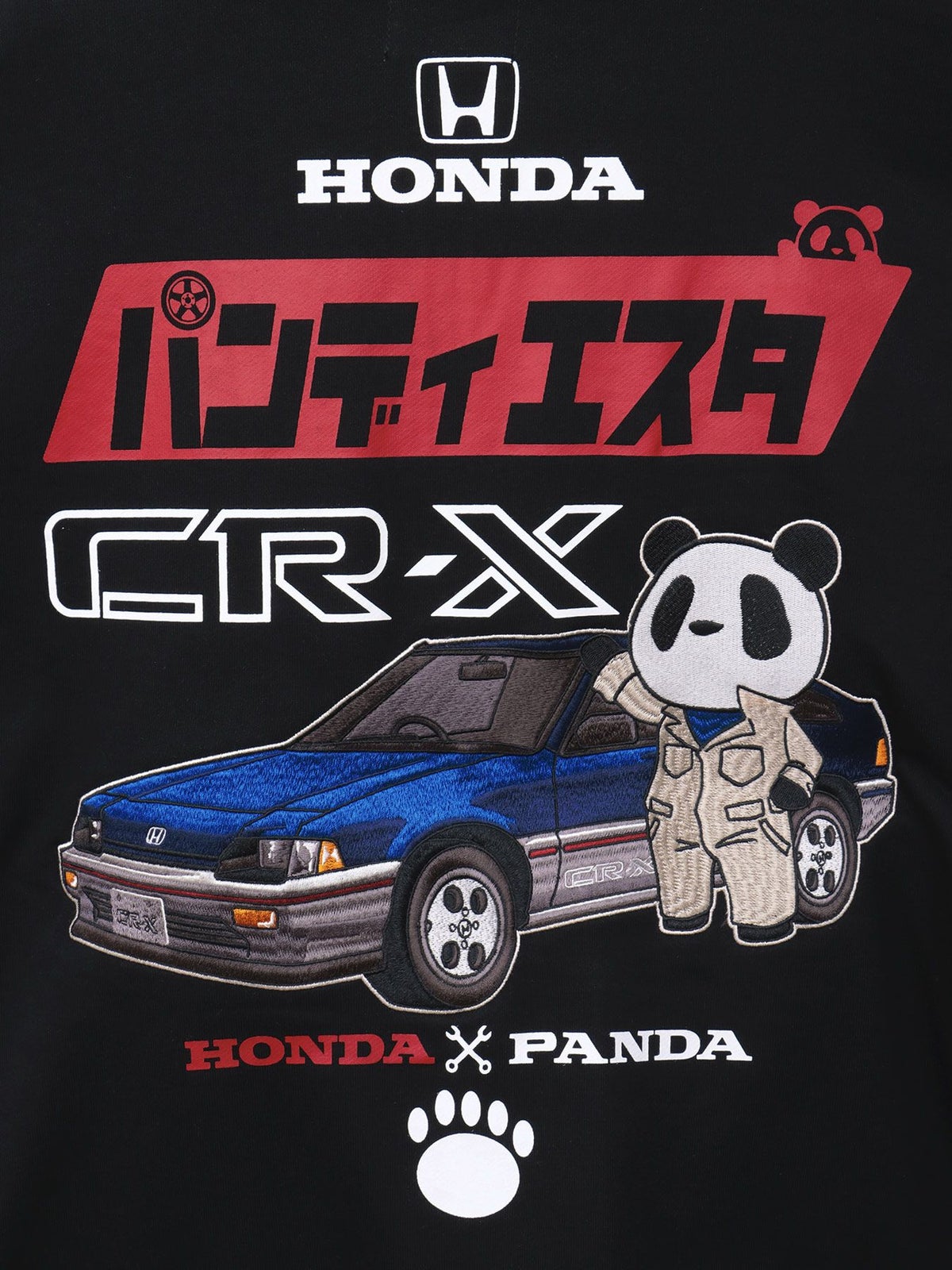 【HONDA×PANDIESTA JAPAN】“CR-X メカニック”刺繍入りZIPパーカー