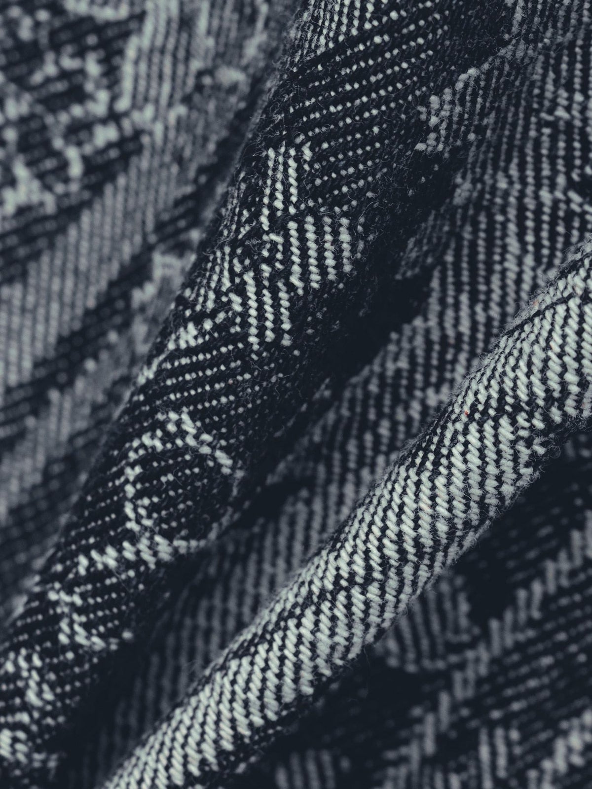 【絡繰魂】“桜流水”ジャガードデニムパンツ