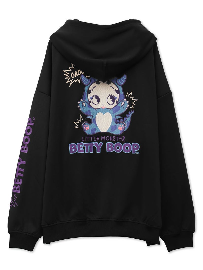 【BETTY BOOP】“恐竜 BETTY”刺繍入りZIPパーカー