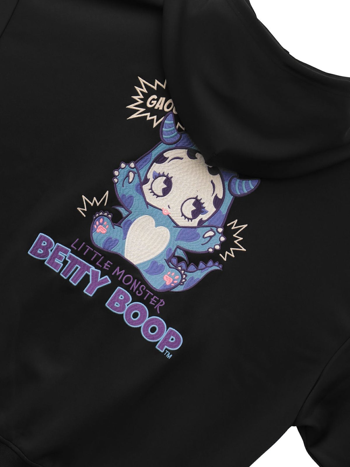 【BETTY BOOP】“恐竜 BETTY”刺繍入りZIPパーカー