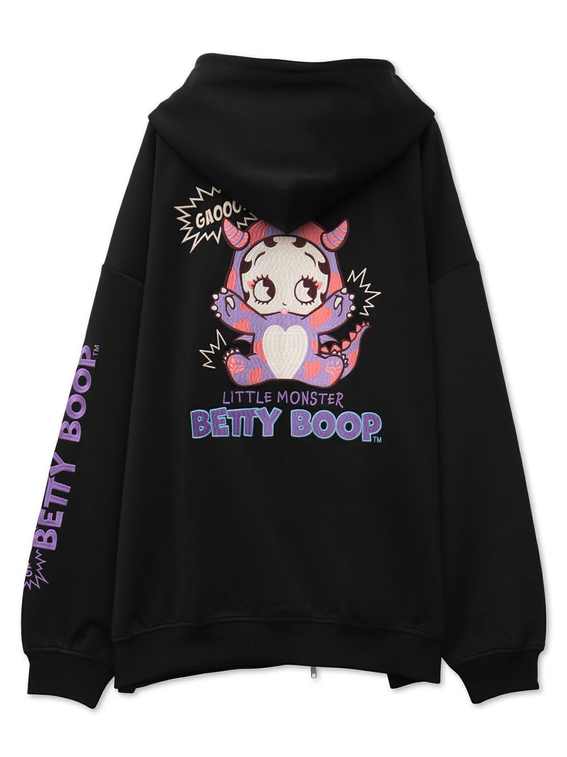 【BETTY BOOP】“恐竜 BETTY”刺繍入りZIPパーカー