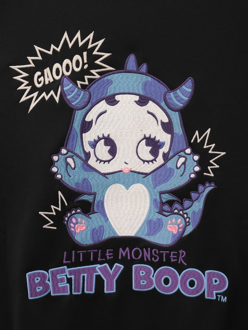 【BETTY BOOP】“恐竜 BETTY”刺繍入りZIPパーカー