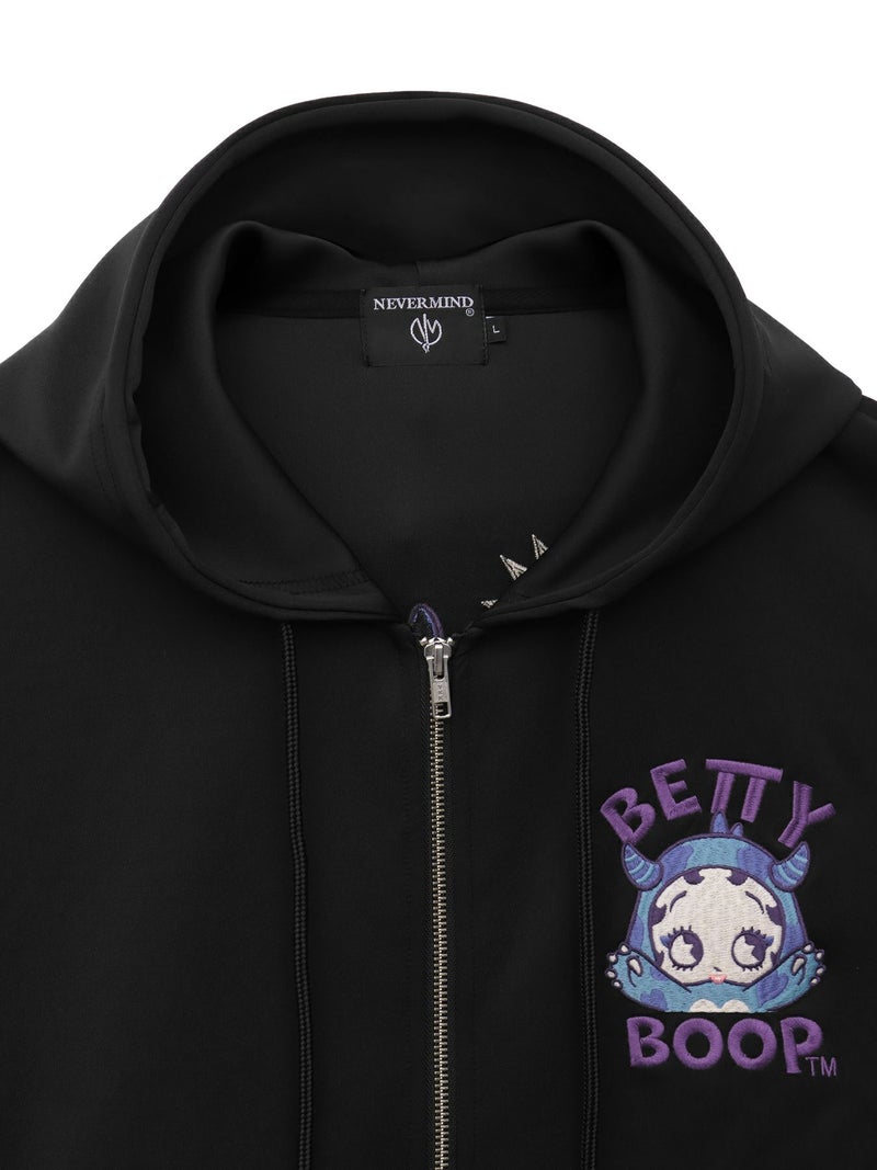 【BETTY BOOP】“恐竜 BETTY”刺繍入りZIPパーカー