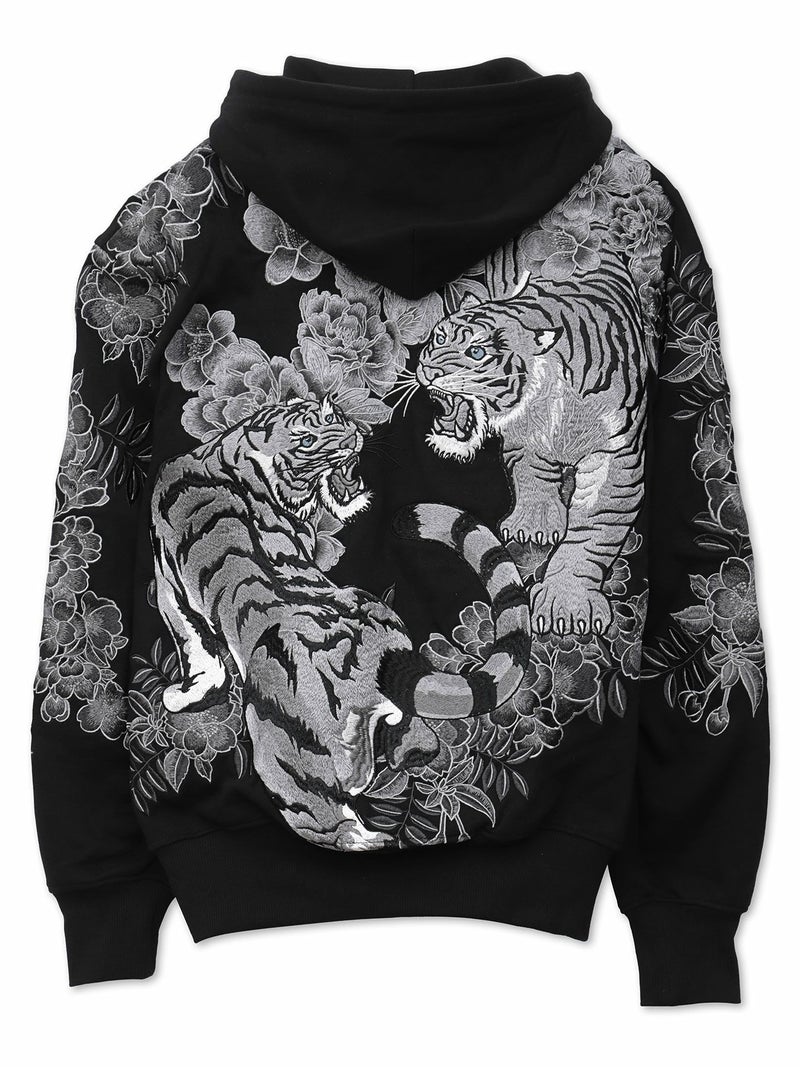 【絡繰魂・頂】“猛虎ノ頂”総刺繍ZIPパーカー