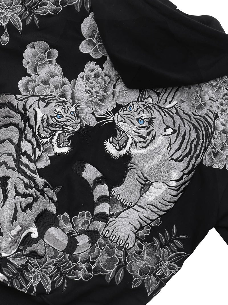 【絡繰魂・頂】“猛虎ノ頂”総刺繍ZIPパーカー