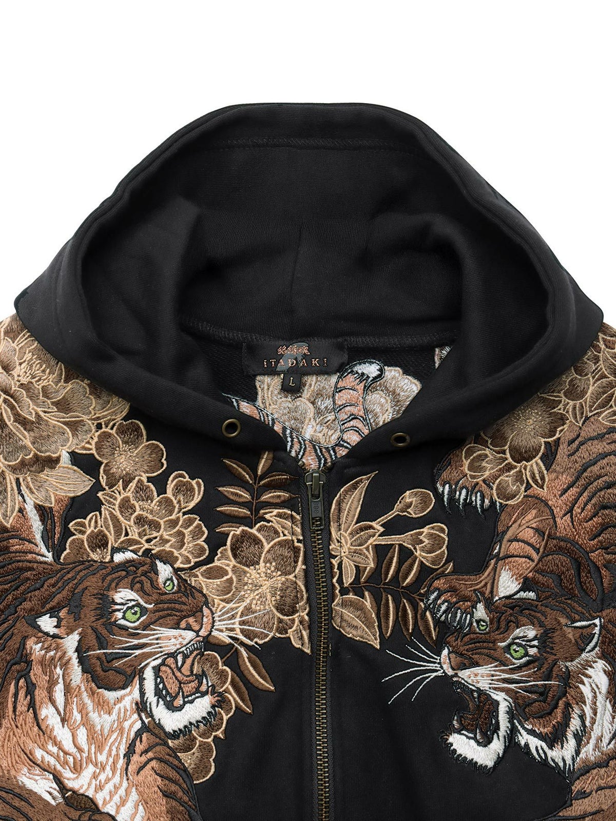 【絡繰魂・頂】“猛虎ノ頂”総刺繍ZIPパーカー