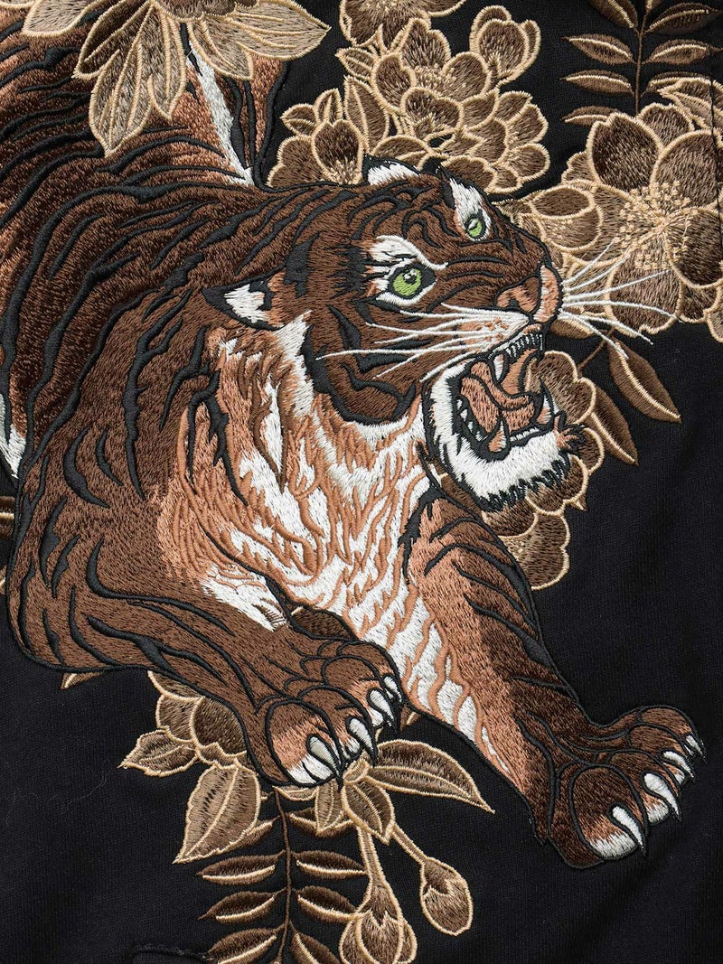 【絡繰魂・頂】“猛虎ノ頂”総刺繍ZIPパーカー