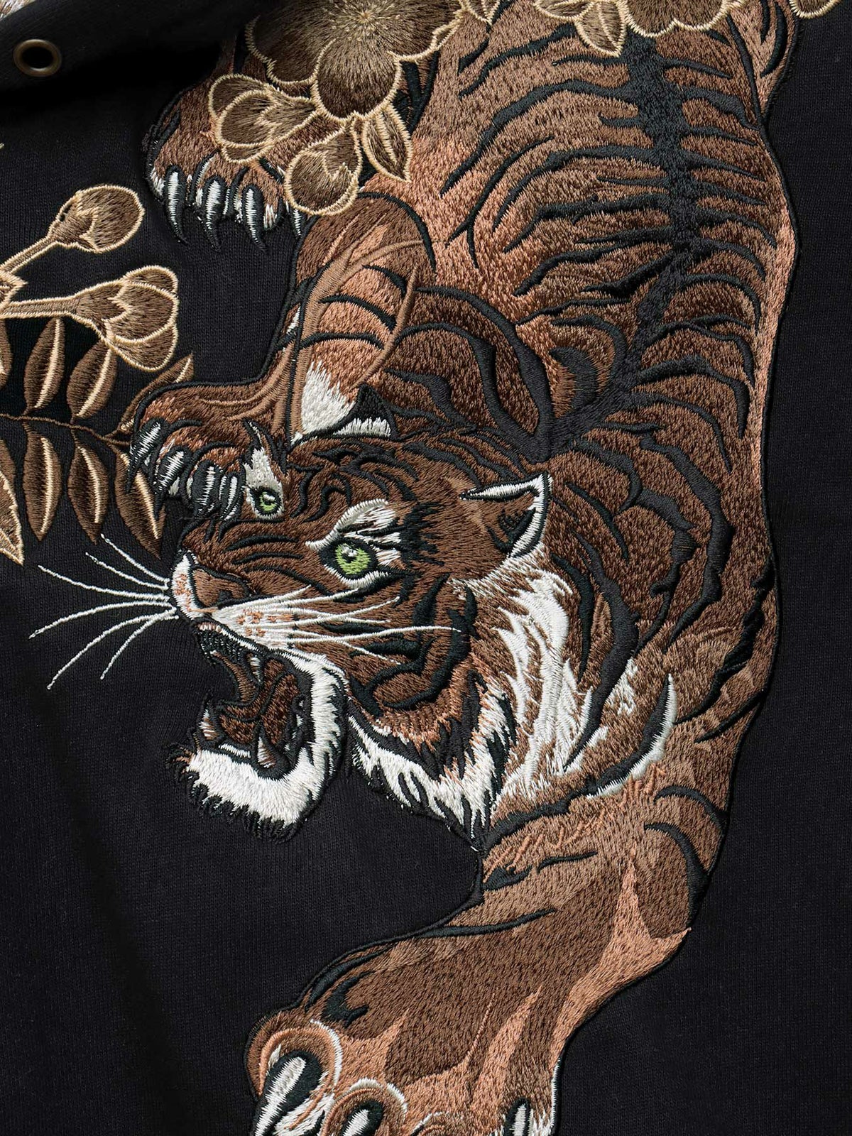 【絡繰魂・頂】“猛虎ノ頂”総刺繍ZIPパーカー