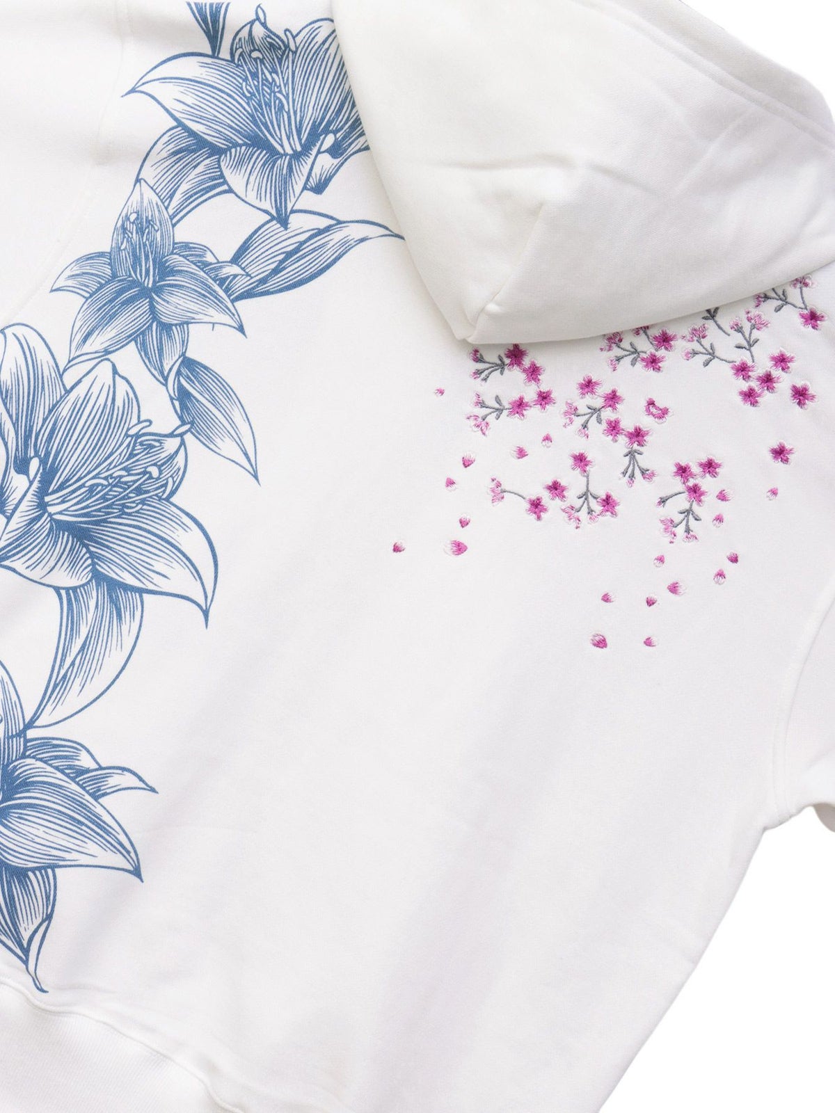 【絡繰魂】“桜吹雪”刺繍入りZIPパーカー