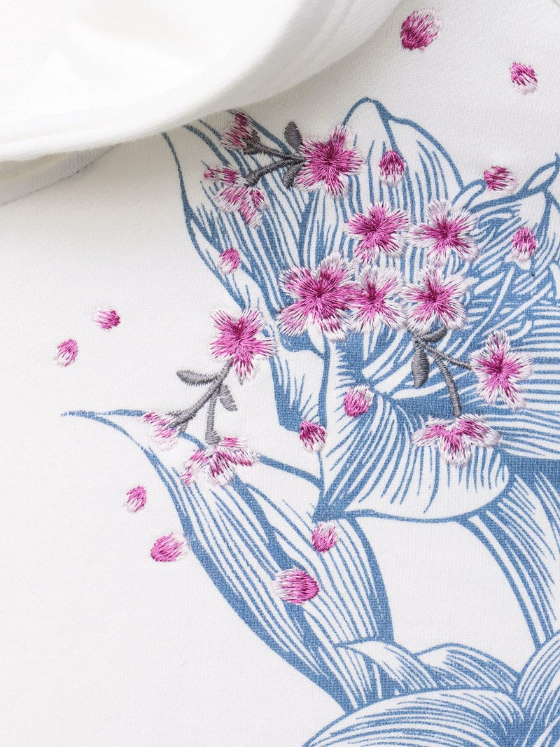 【絡繰魂】“桜吹雪”刺繍入りZIPパーカー