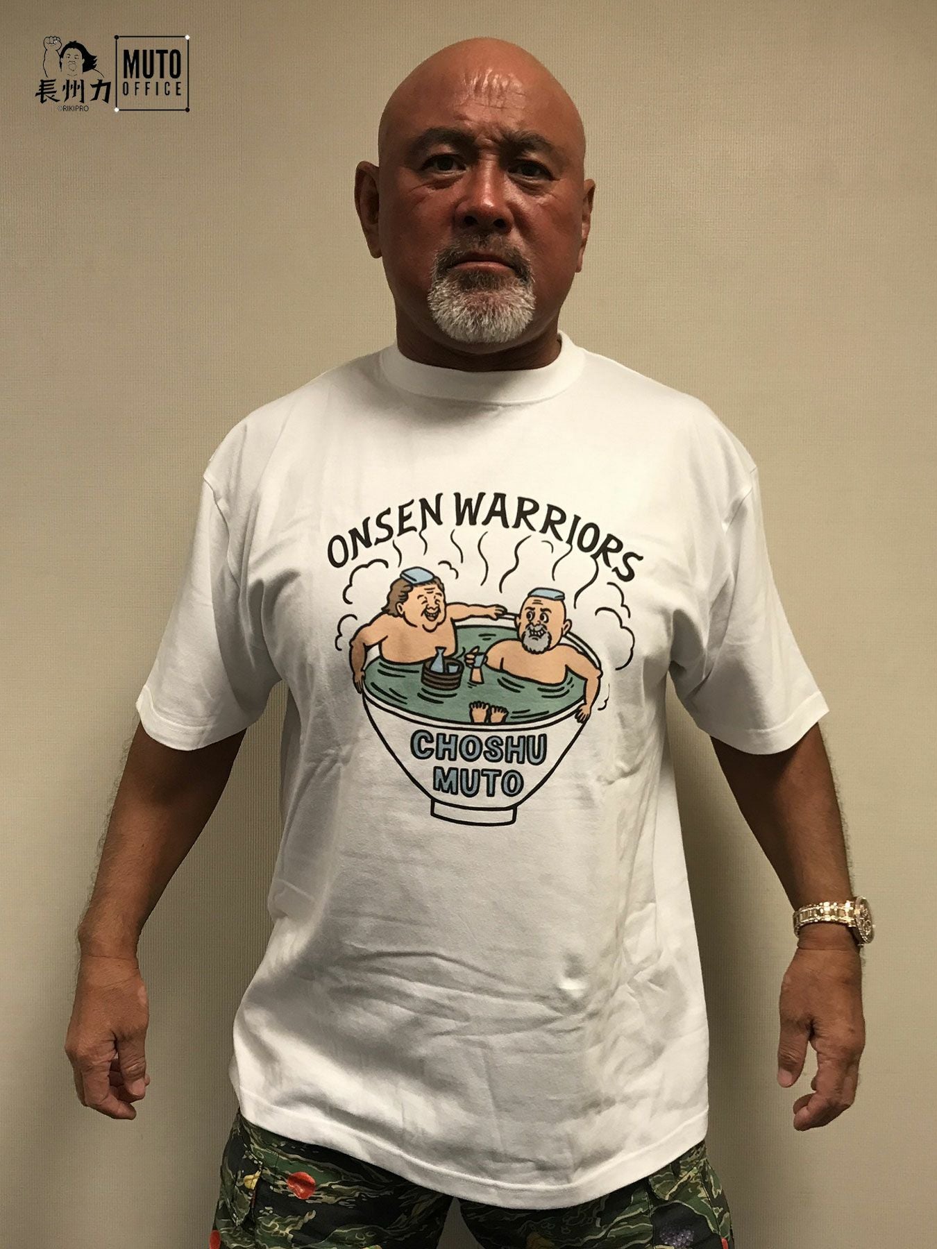 ≪50%OFF≫【長州力×武藤敬司】“ONSEN WARRIORS” プリントTシャツ