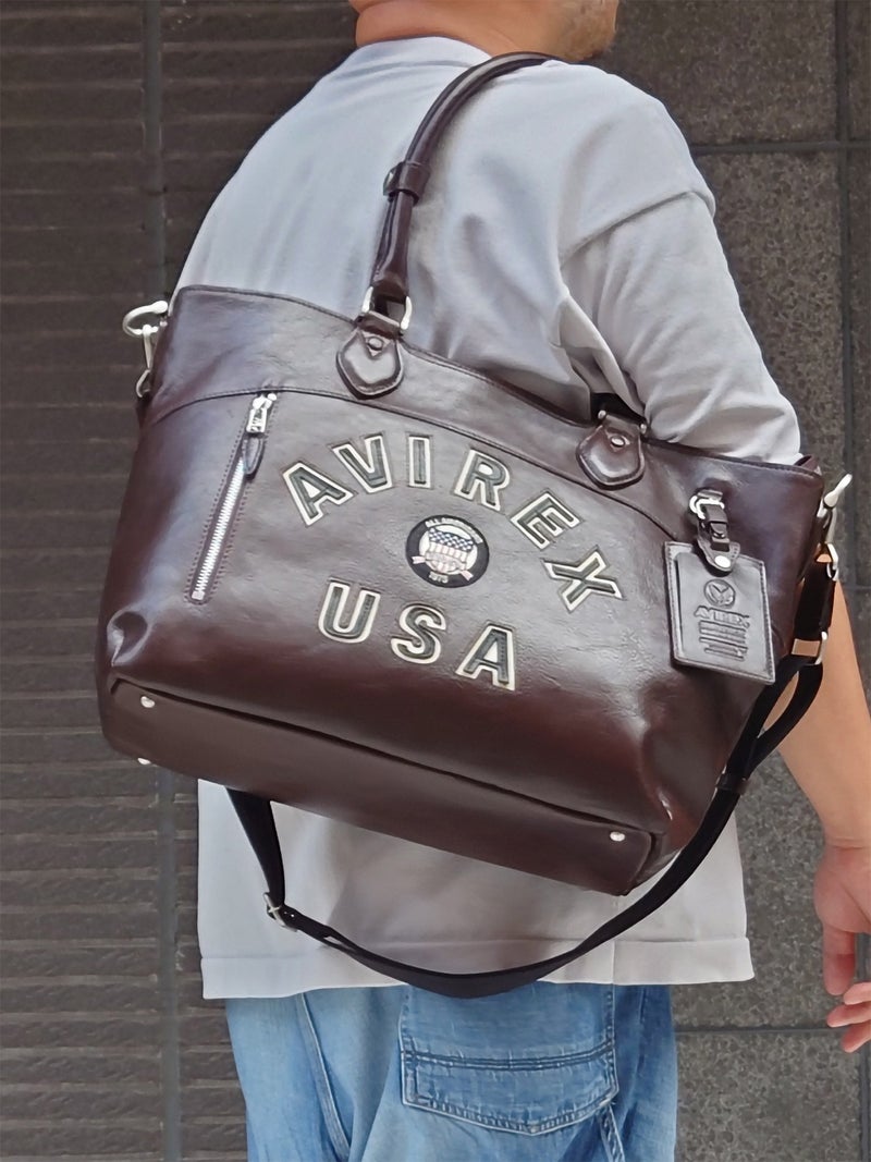 【AVIREX】“BULTO-VARSITY-”2WAY TOTE BAG AVX5627 ◇