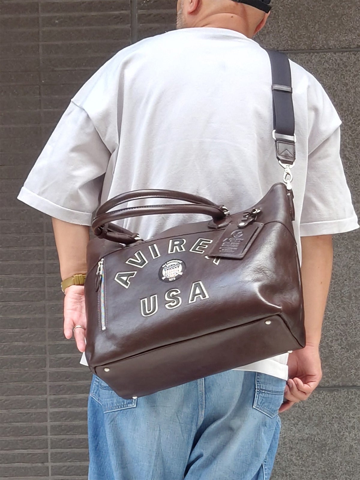 【AVIREX】“BULTO-VARSITY-”2WAY TOTE BAG AVX5627 ◇