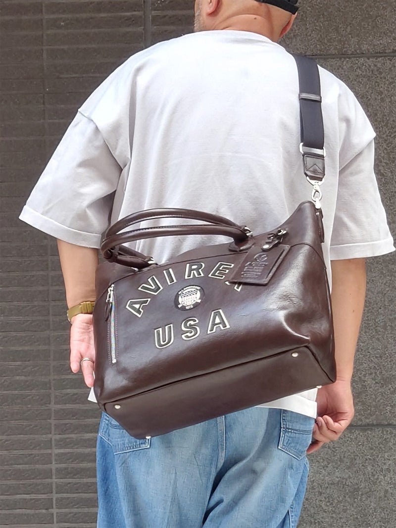 【AVIREX】“BULTO-VARSITY-”2WAY TOTE BAG AVX5627 ◇
