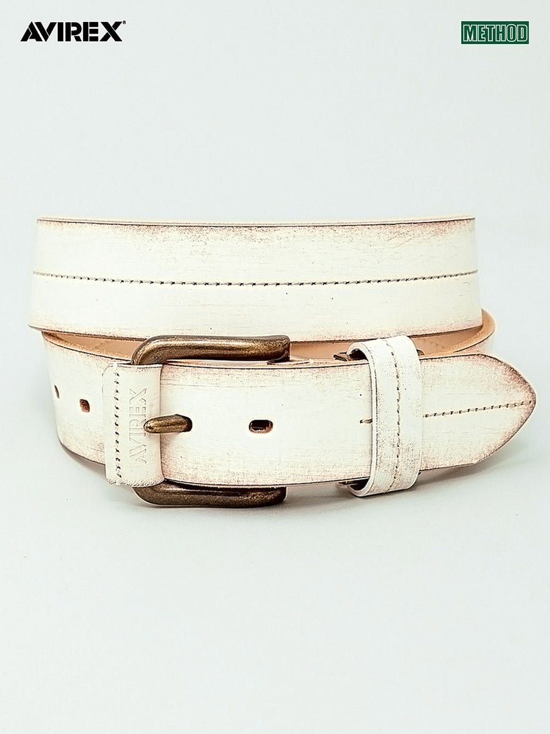 【AVIREX】CENTER STITCH COW LEATHER BELT〔LIMITED〕