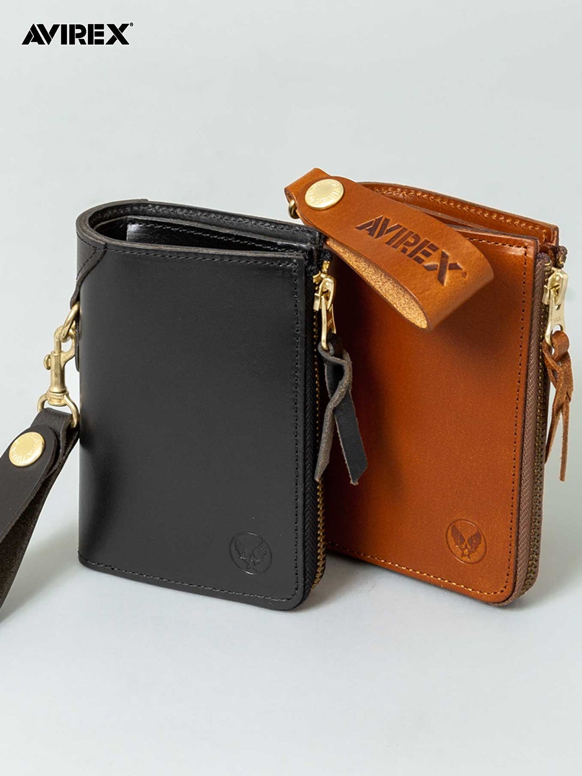 【AVIREX】“FAHNE2” L-SHAPE ZIP MIDDLE WALLET AX9301 ∴