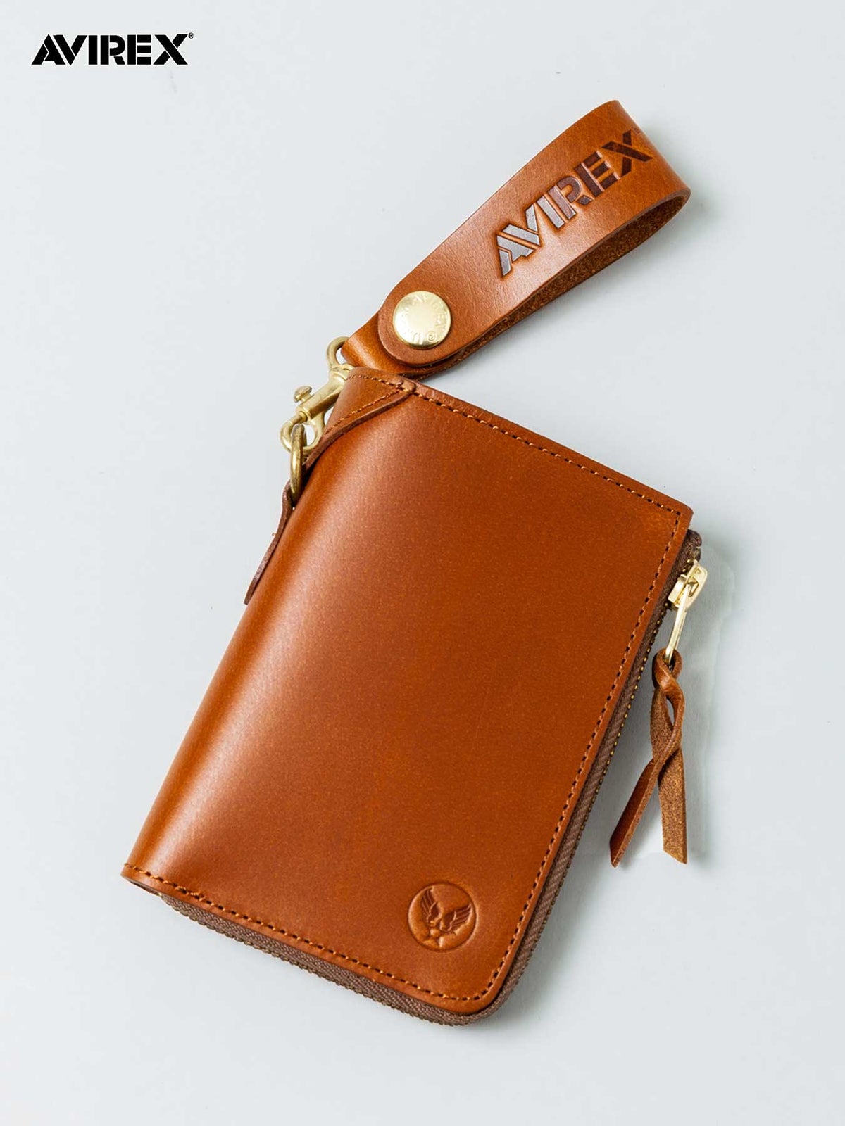 【AVIREX】“FAHNE2” L-SHAPE ZIP MIDDLE WALLET AX9301 ∴