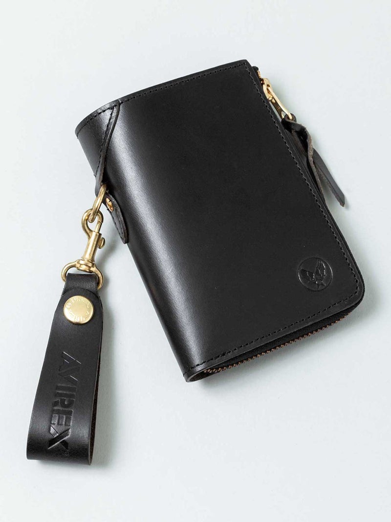 【AVIREX】“FAHNE2” L-SHAPE ZIP MIDDLE WALLET AX9301 ∴