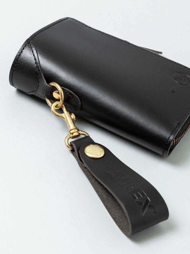 【AVIREX】“FAHNE2” L-SHAPE ZIP MIDDLE WALLET AX9301 ∴