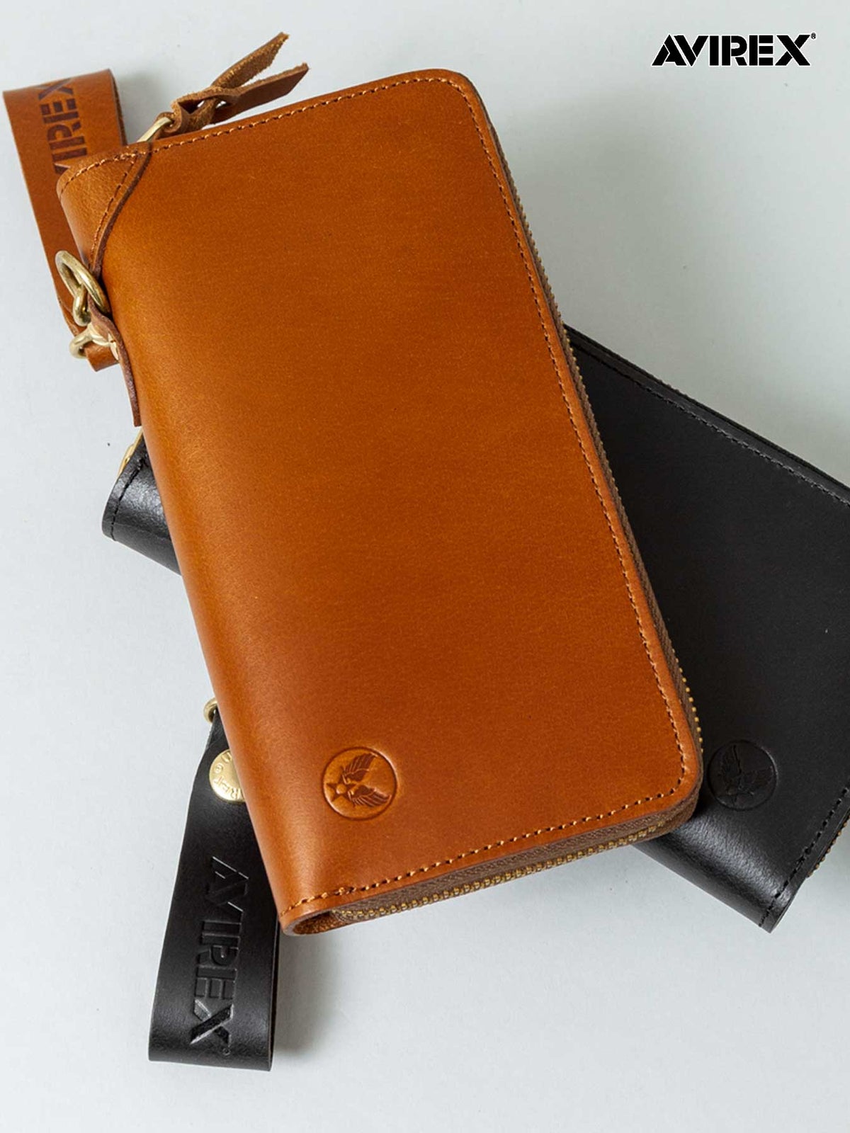 【AVIREX】“FAHNE2” ROUND ZIP LONG WALLET AX9302 ∴