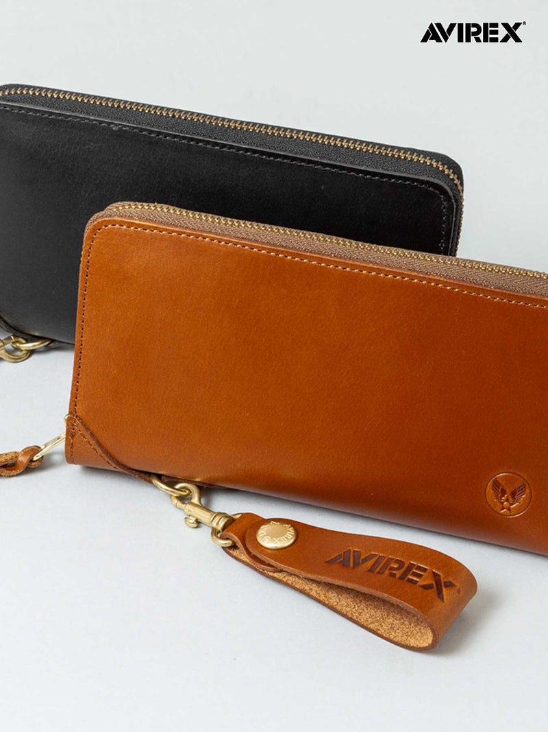 【AVIREX】“FAHNE2” ROUND ZIP LONG WALLET AX9302 ∴