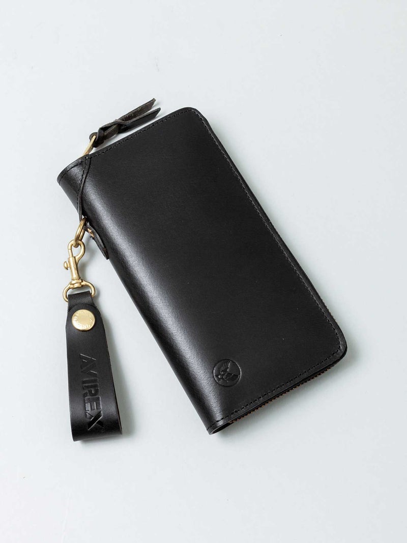 【AVIREX】“FAHNE2” ROUND ZIP LONG WALLET AX9302 ∴