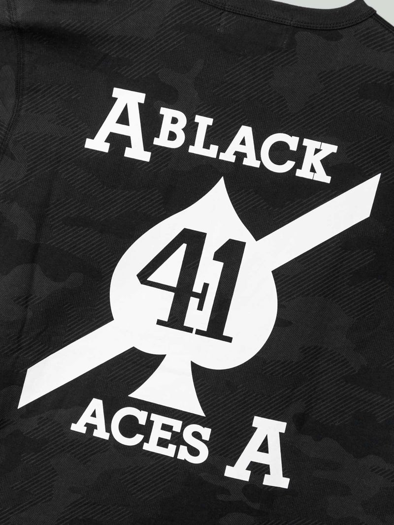 【AVIREX】“BLACK ACES”PRINT S/S FATIGUE T-SHIRT〔LIMITED〕