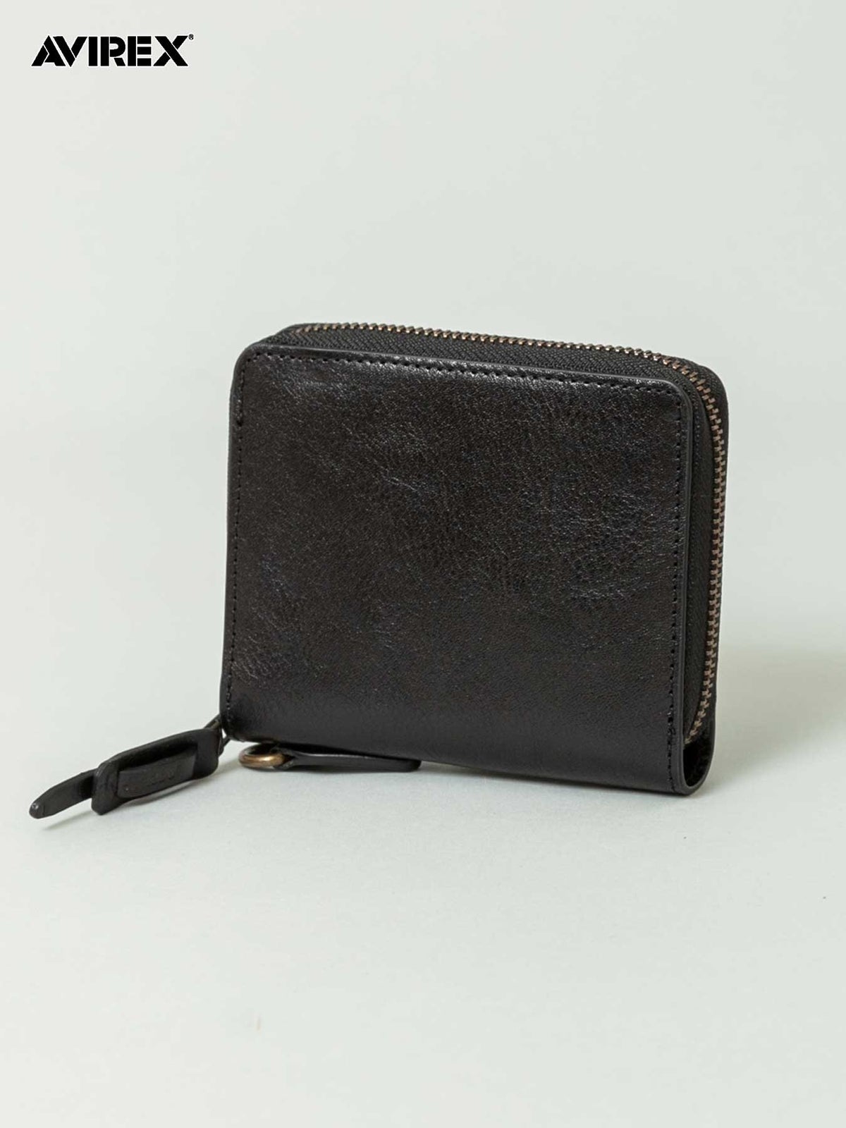 【AVIREX】“BEIDE” ROUND ZIP MIDDLE WALLET AX9101 ◇ ∴