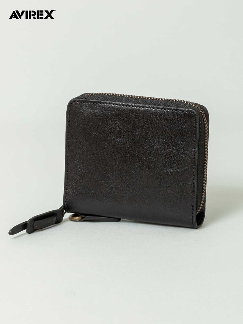 【AVIREX】“BEIDE” ROUND ZIP MIDDLE WALLET AX9101 ◇ ∴