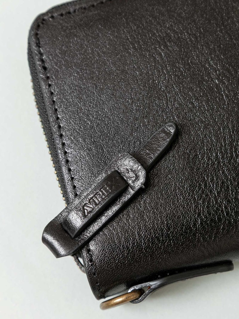 【AVIREX】“BEIDE” ROUND ZIP MIDDLE WALLET AX9101 ◇ ∴
