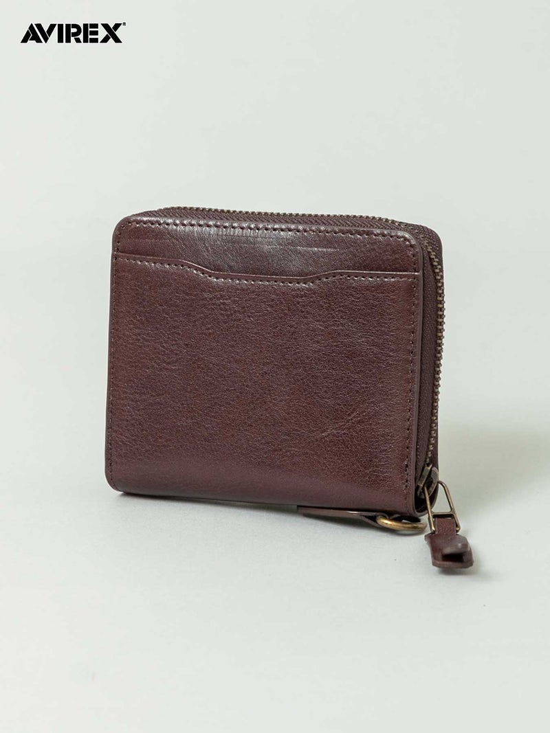 【AVIREX】“BEIDE” ROUND ZIP MIDDLE WALLET AX9101 ◇ ∴